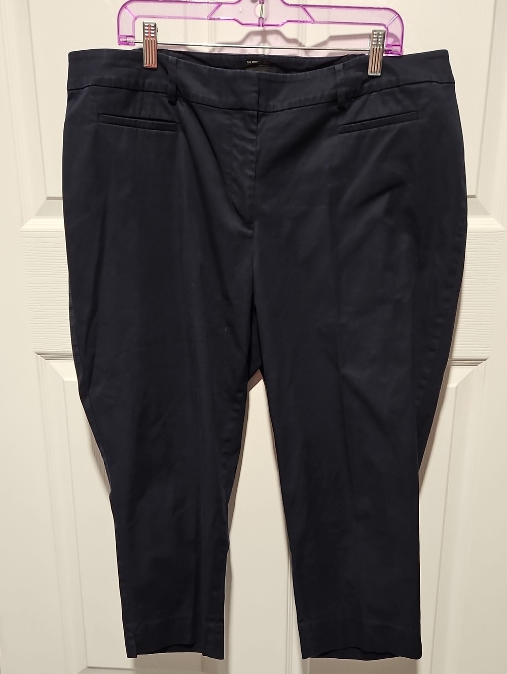 Talbots Navy Cropped Stretch Ankle Pants